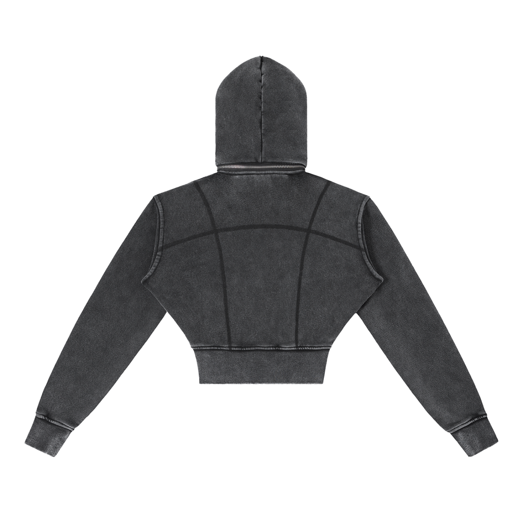 CHP - Vintage Washed Cropped Fleece Hoodie