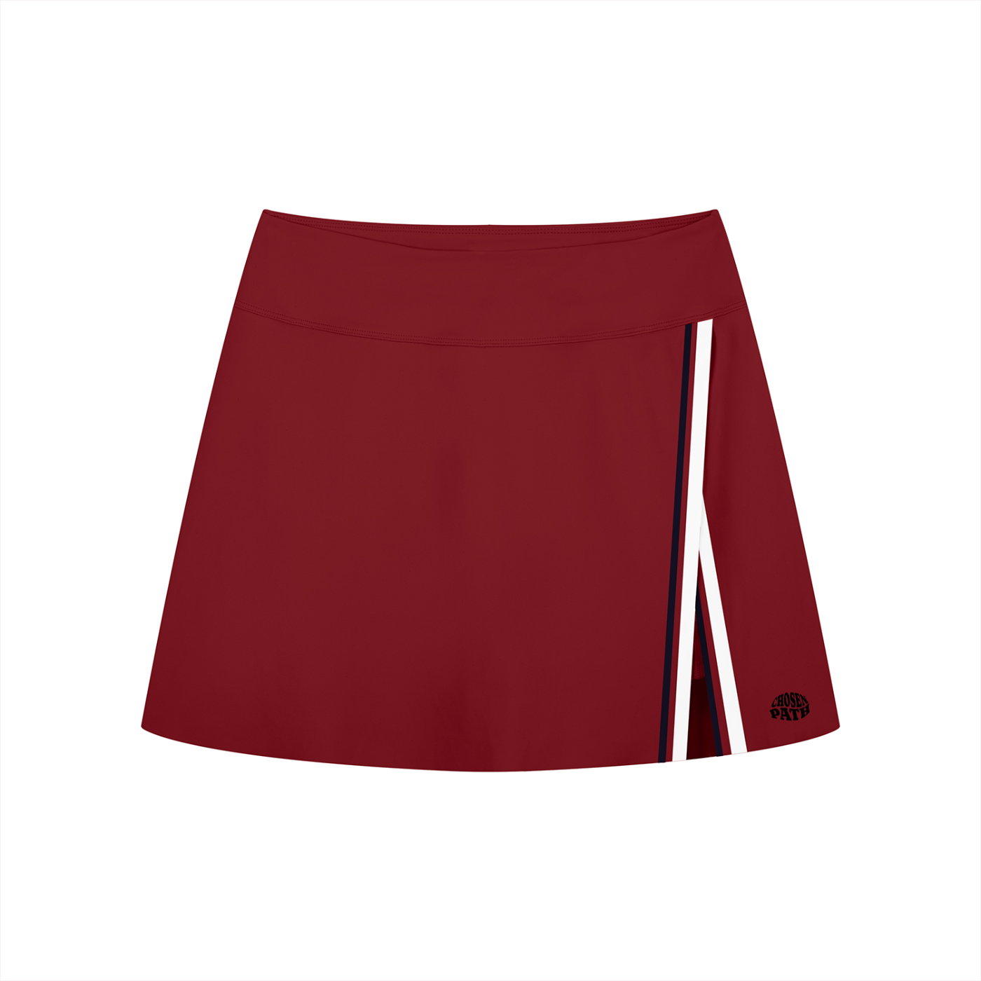 CHP Women's A-Line Contrast Panel Slit Skirt