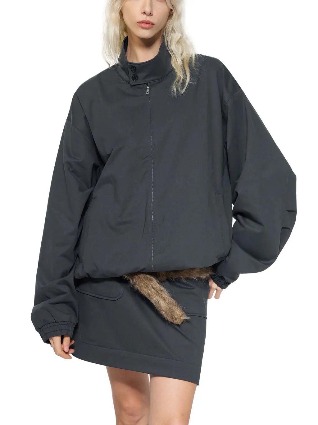 CHP-Stand Collar Bomber Jacket