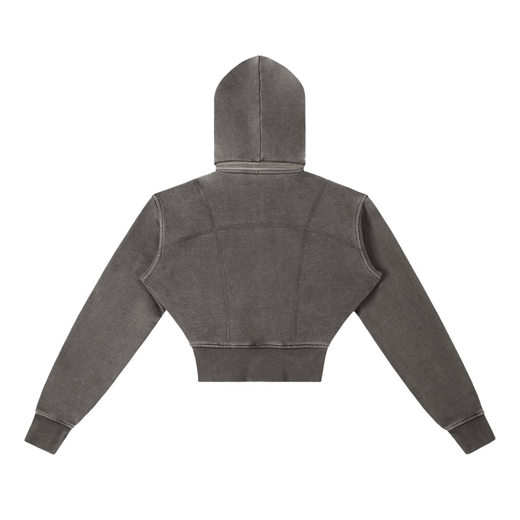 CHP - Vintage Washed Cropped Fleece Hoodie
