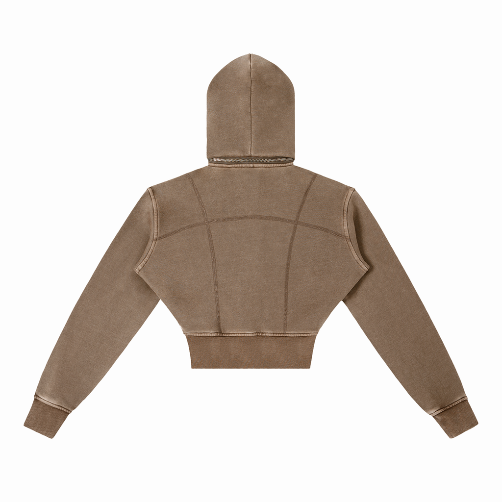 CHP - Vintage Washed Cropped Fleece Hoodie