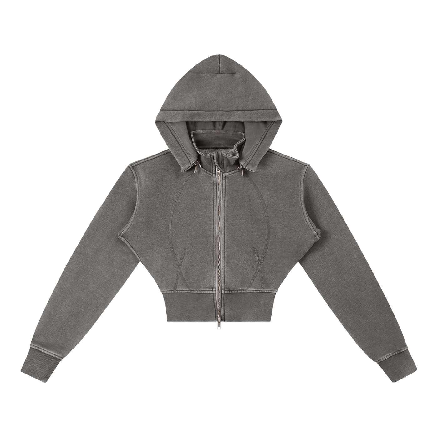 CHP - Vintage Washed Cropped Fleece Hoodie