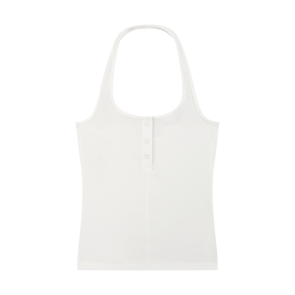 CHP-Women's Ribbed Henley Tank Top