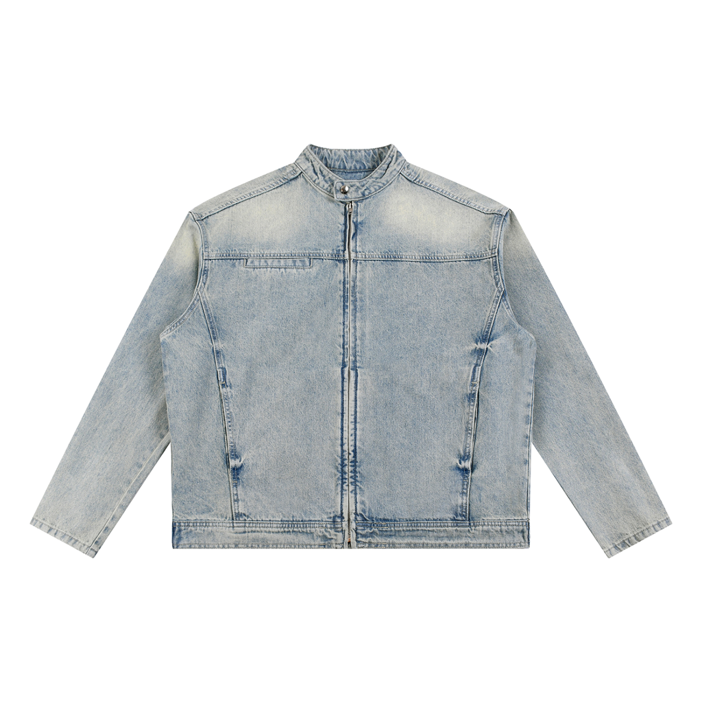 CHP-Vintage Wash Zip Denim Jacket