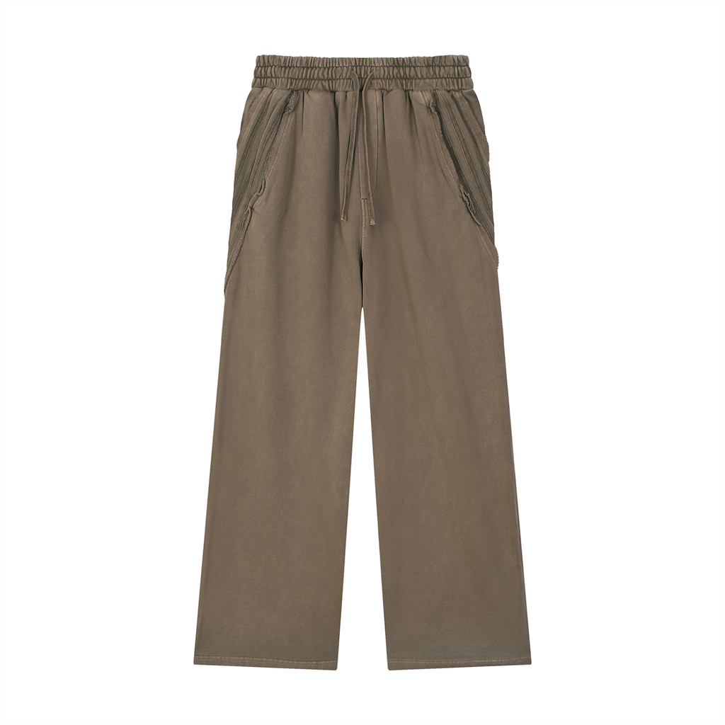 CHP- Snow Washed Tape Raw Edge Sweatpants