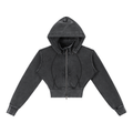 CHP - Vintage Washed Cropped Fleece Hoodie