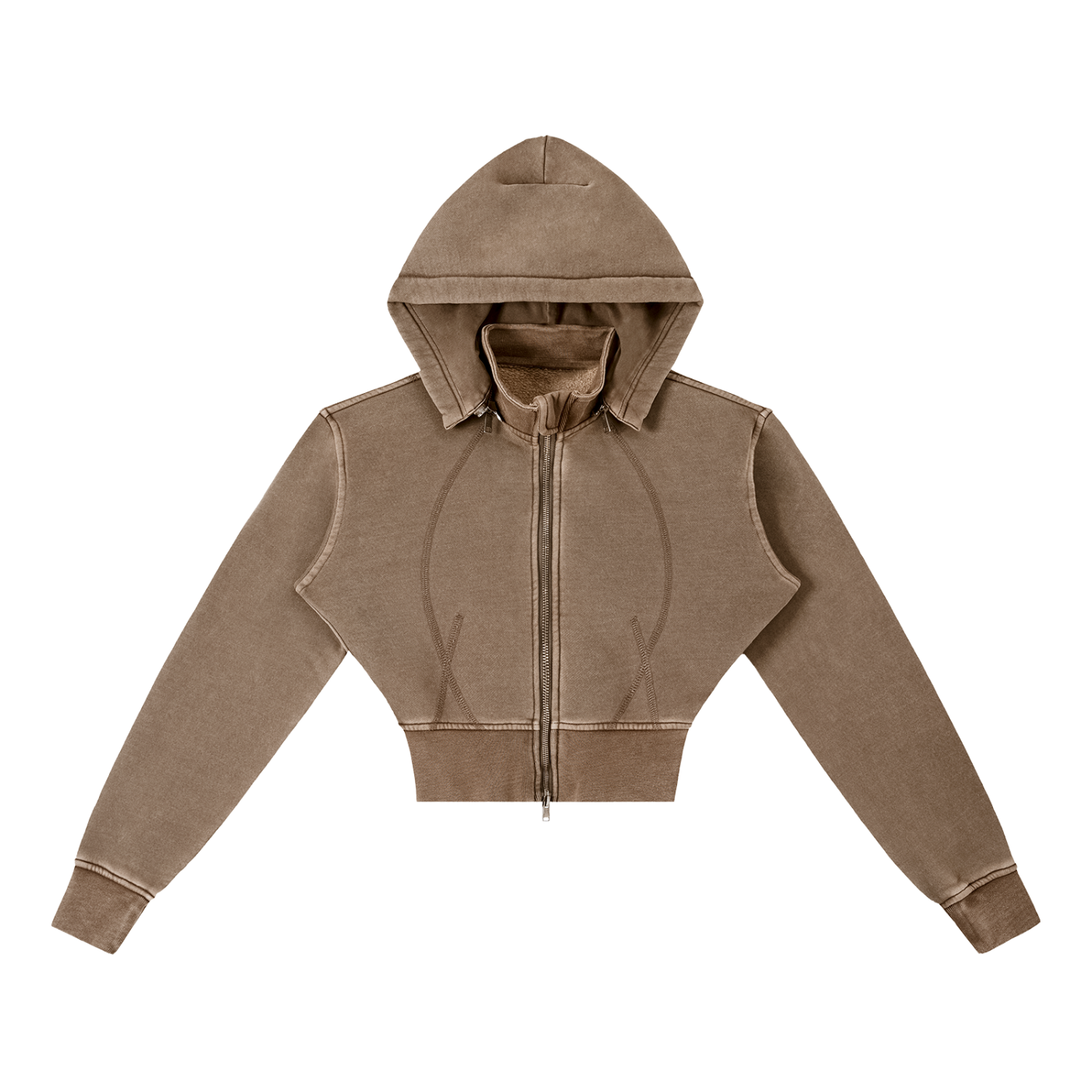 CHP - Vintage Washed Cropped Fleece Hoodie