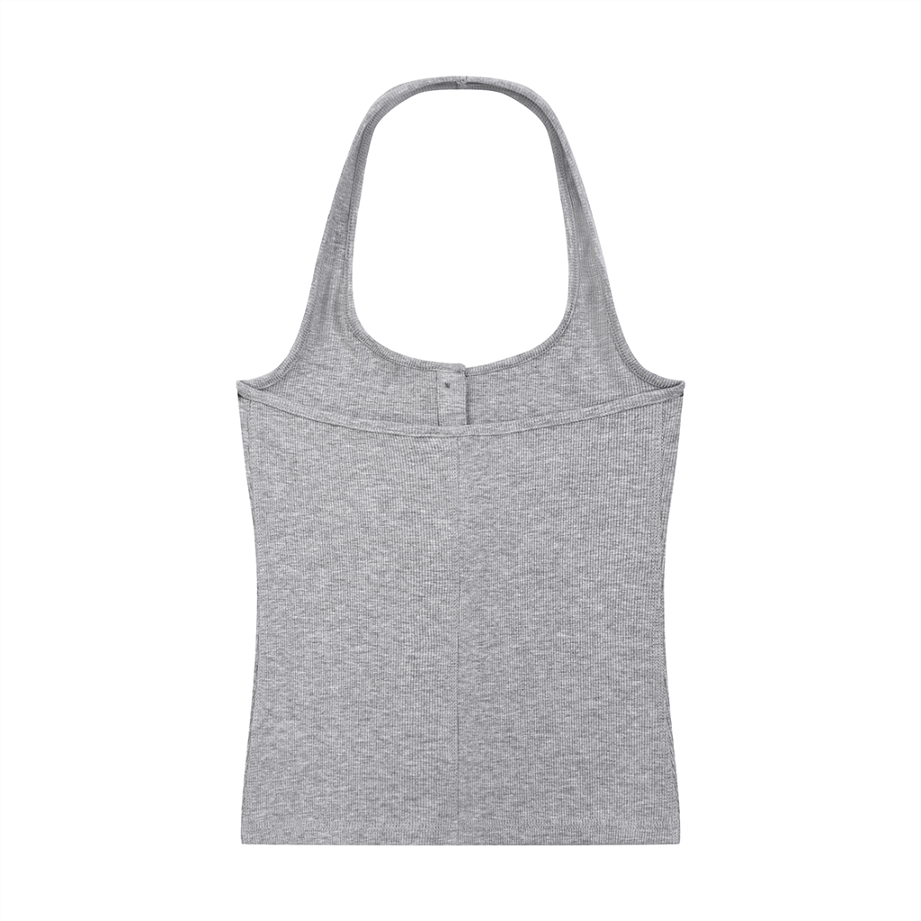 CHP-Women's Ribbed Henley Tank Top