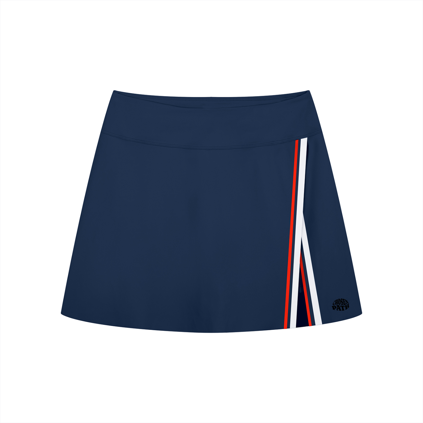 CHP Women's A-Line Contrast Panel Slit Skirt