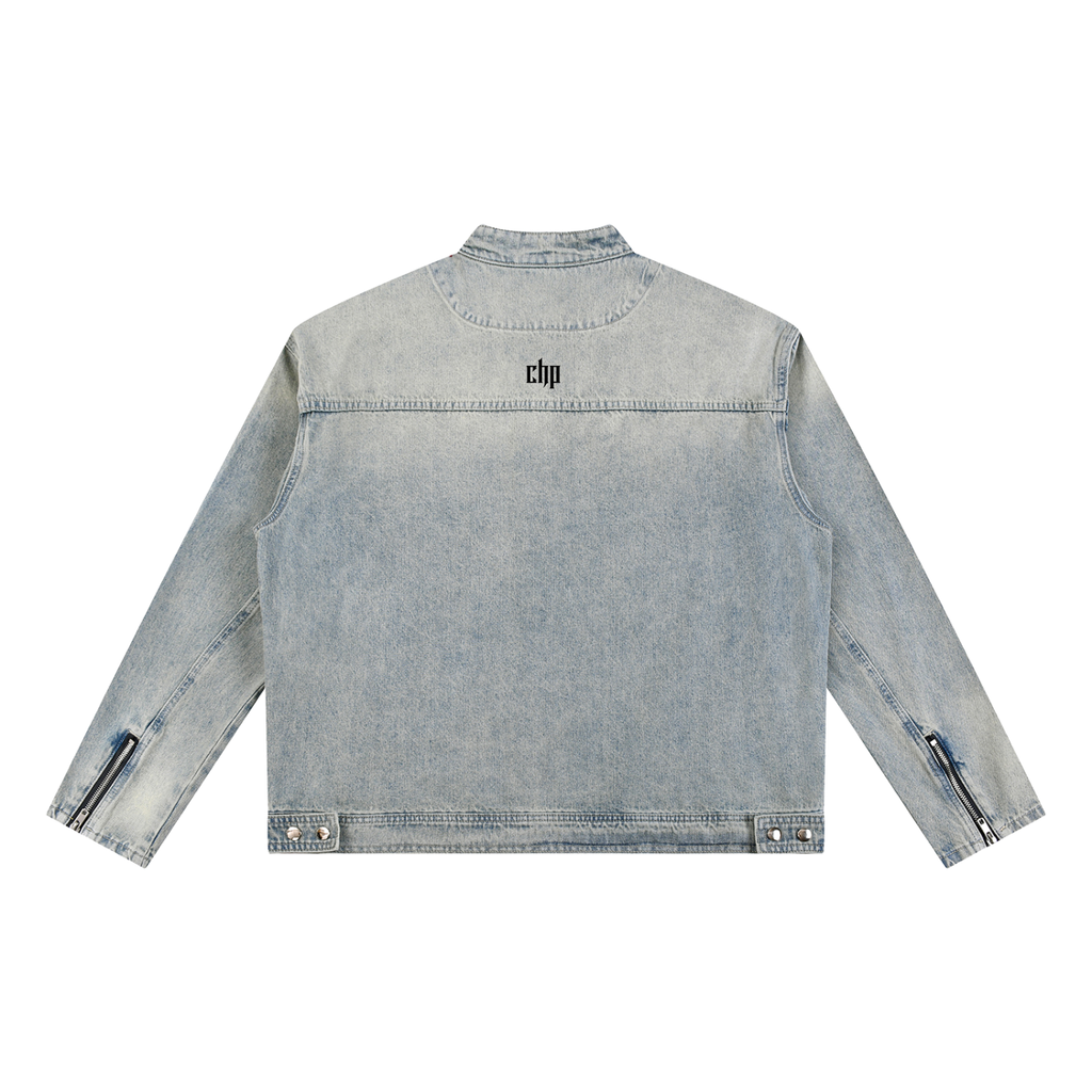 CHP-Vintage Wash Zip Denim Jacket