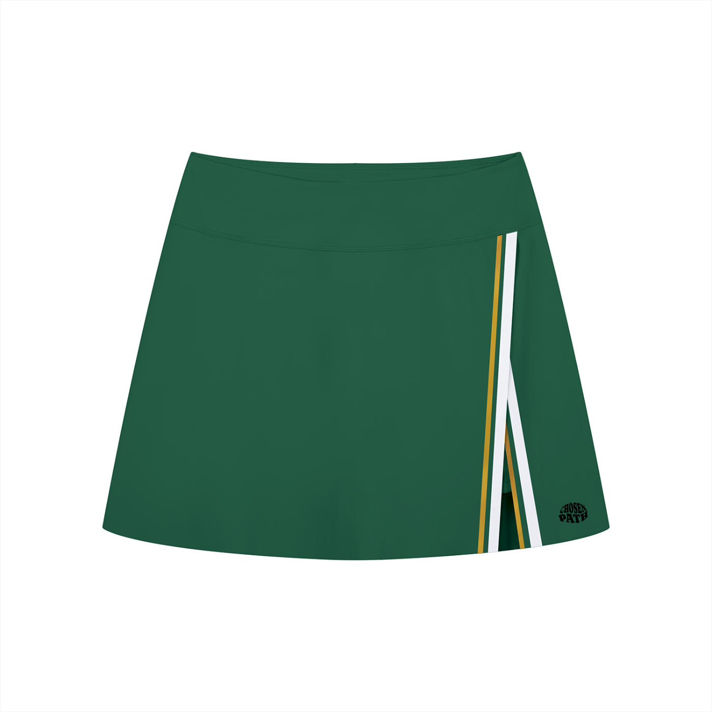 CHP Women's A-Line Contrast Panel Slit Skirt