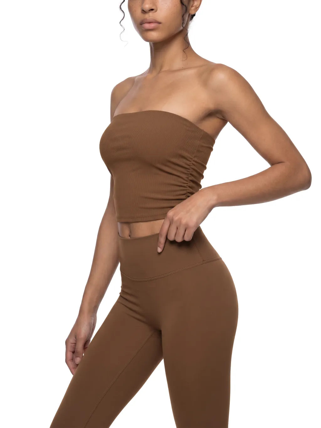 Women’s Ruched Cropped Yoga Tube Top